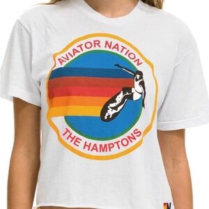 Aviator Nation Hamptons Boyfriend Tee-white
